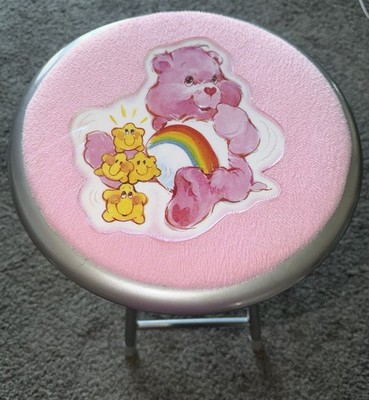Care Bears Collapsible Stool 18'' Easy Fold & Store Cheer Bear 2004 FAB