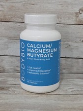 BodyBio Butyrate with Calcium and Magnesium 100 Caps Exp 09/26 Z 