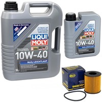 MotoröL Set MOS2 10W-40 Liqui Moly 6 Liter + ÖLfilter FüR Citroen Mitsubishi 2.0
