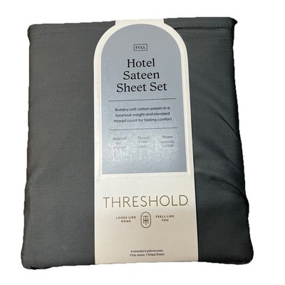6pc FULL Size 800 Thread Count Solid Sheet Set Threshold Signature