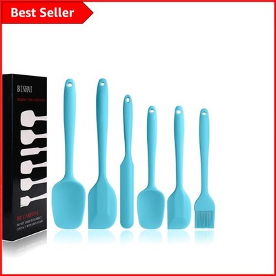 Vielseitiges blaues Silikon Koch- & Backutensilien - 6-teiliges Set für jeden Koch