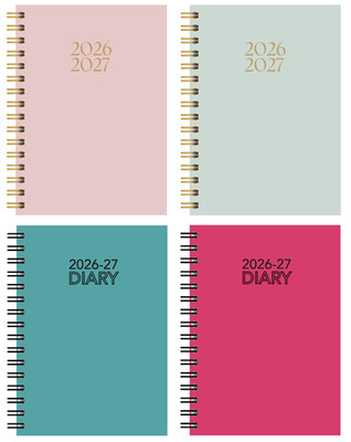 Academic Diary 2026-2027 A5 Spiral Gebunden Hartcover Mid-Year Planner