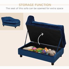 Luxury Small Comfortable Cozy for Cat and Dog Bed Sofa Couch With Hidden Storage