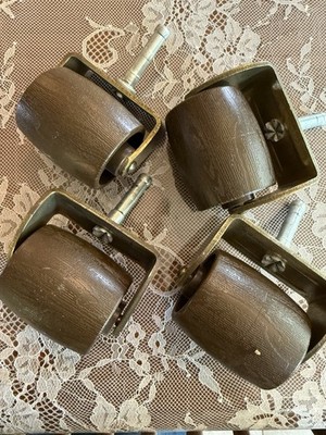 Heavy Duty Vintage Bed Frame Caster Wheels Lot of 4