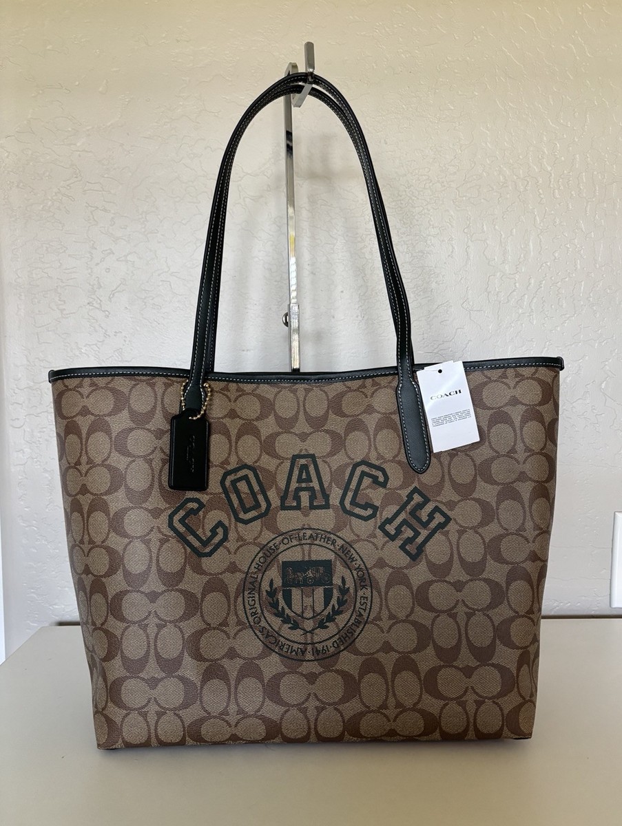 COACH City Tote CB869 – Signature Canvas Varsity Logo Bag – NWT