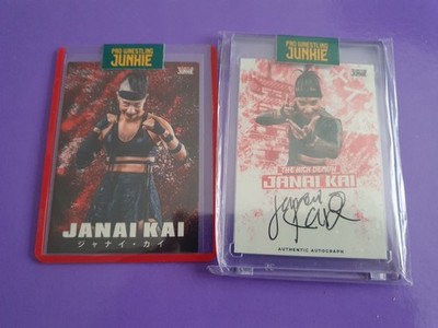 Janai Kai Pro Wrestling Junkie Autogrammkarte NJPW AEW