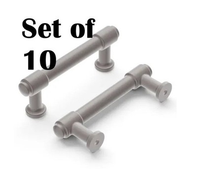 Hickory Hardware Pack of 10 - Piper 3'' C to C Modern Industrial Pipe Style