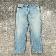 Vintage Levis 506 Jeans Mens Actual 35x31 Blue Denim Straight Leg Made USA 90s