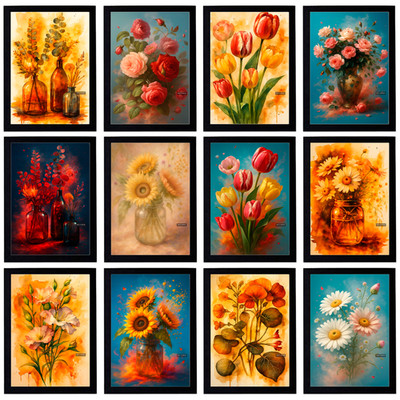 Natur Poster A3 A4 A5 schöne Blumen und Tiere Wandbild Kunstdruck für Zuhause