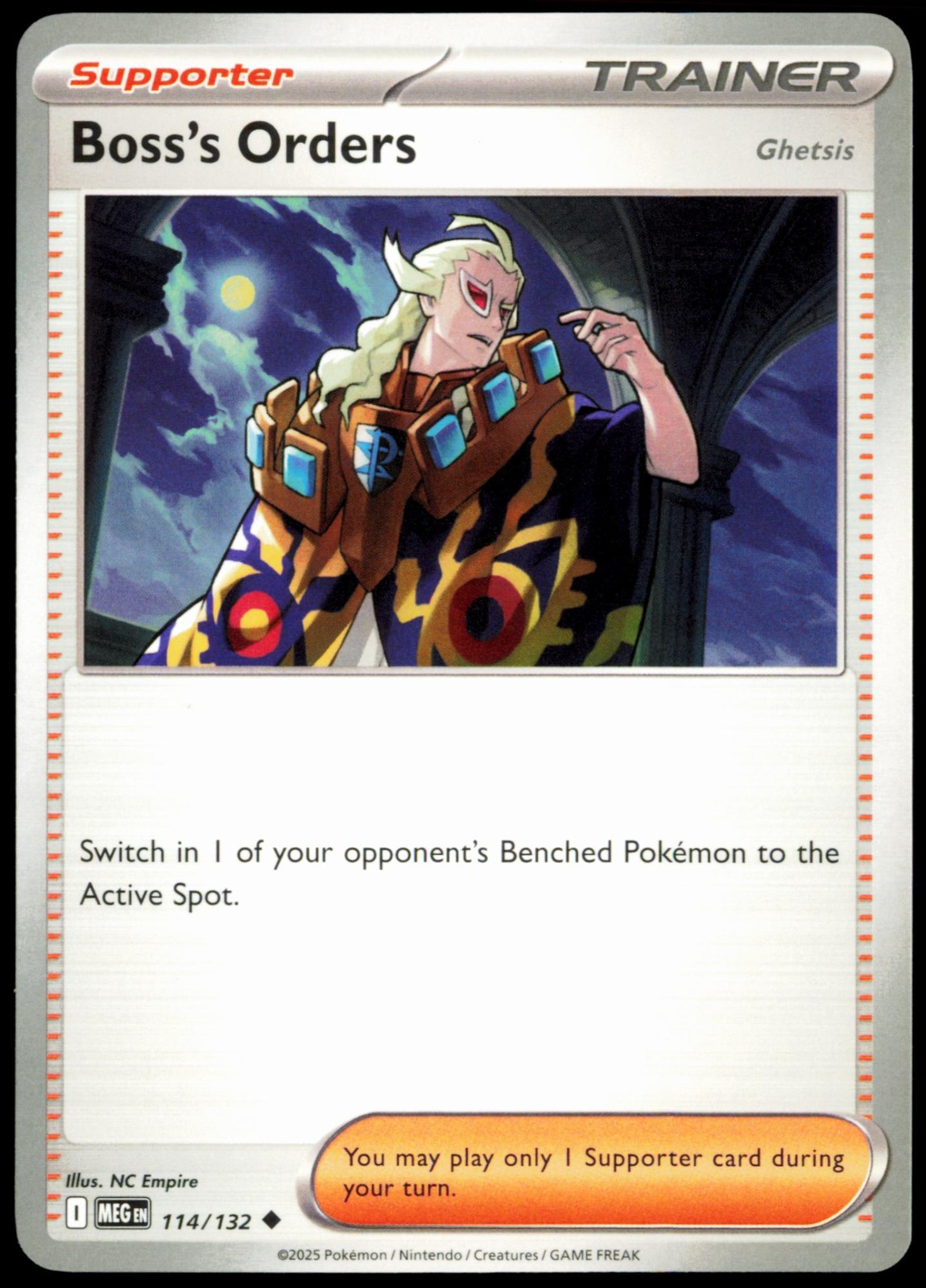 Boss's Orders 114/132 Uncommon Mega Evolution NM Pokemon MEG