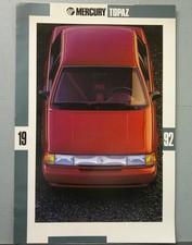 1992 Mercury Topaz Sales Catalog