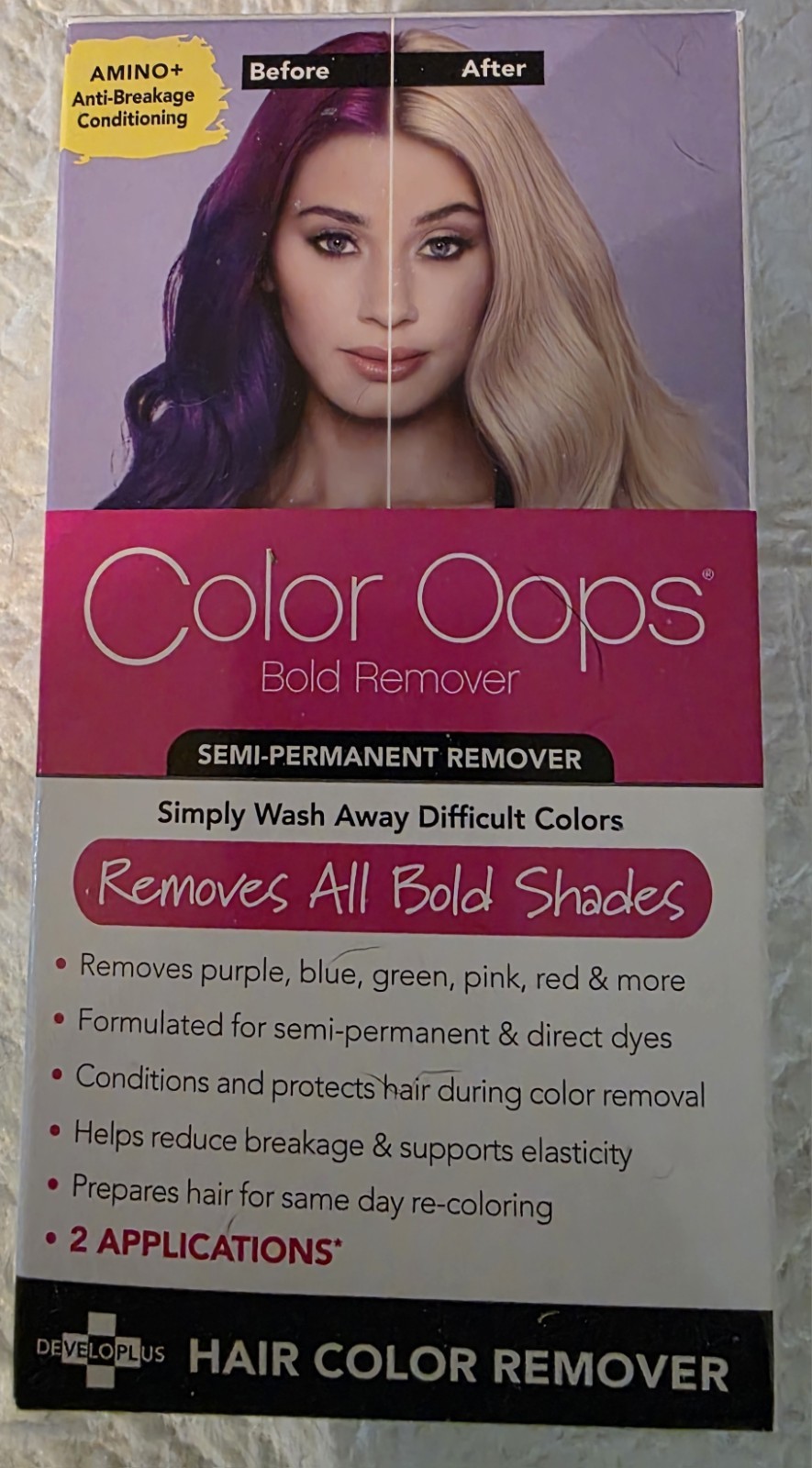 Oops Hair Color Remover By Developlus New Sealed Box