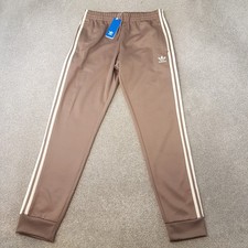 Adidas Mens Tracksuit Bottoms Medium Brown SST Originals Trefoil Pants Firebird
