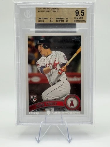 2011 Topps Update Mike Trout #US175 (RC) BGS 9.5 GEM MINT (4 X 9.5) TRUE GEM!!