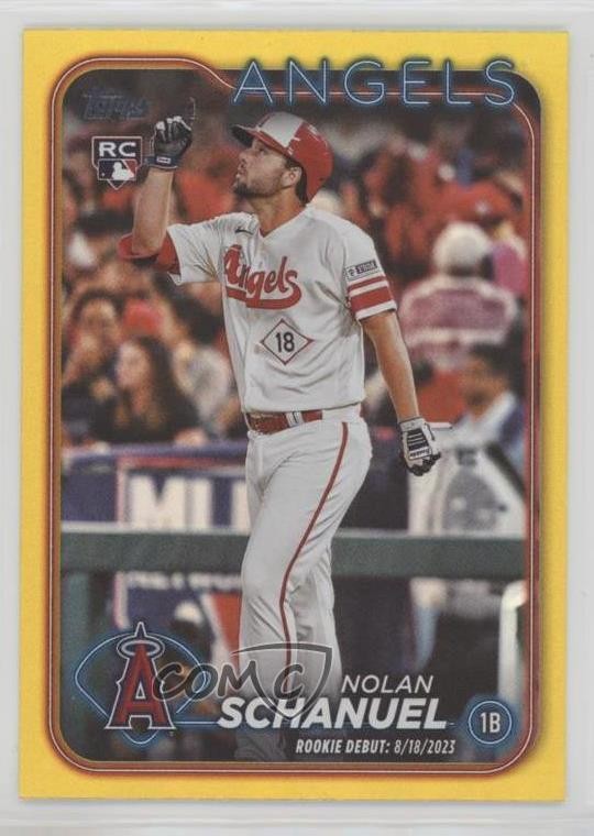 2024 Topps Update Debut Yellow Rainbow Foil Nolan Schanuel #US193 Rookie RC 0zb7