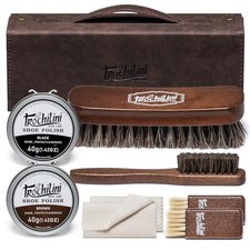 Shoe Polish Kit 13PC Shoe Shine Leather Boot Shoe Care Set Mink Oil 9psc