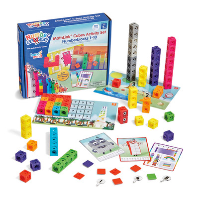 Mathlink Cubes Numberblocks 1-10 Activity Set, Math Games for Kids, A