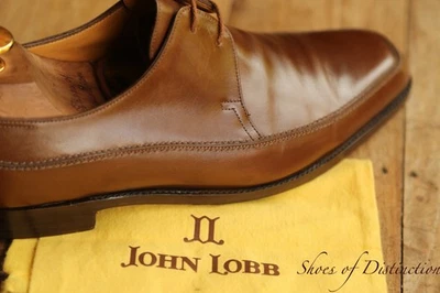 Chaussures derby brogue John Lobb Hurtwood en cuir marron foncé UK 9,5 E US 1... - Photo 1/4