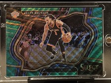 Jalen Brunson 2022-23 Panini Select Green Wave Prizms #222 NY Knicks! 10/50