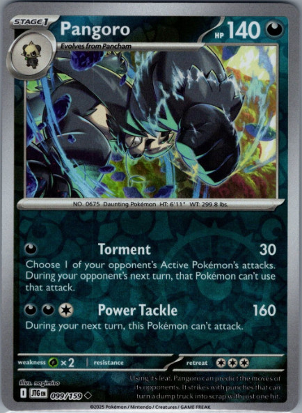Pangoro - 099/159 - Reverse Holo - Journey Together - NM/M