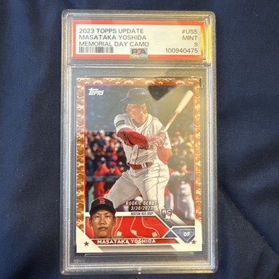 2023 TOPPS CHROME UPDATE MASATAKA YOSHIDA MEMORIAL DAY 10/25. PSA o