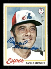 1978 Topps  #414 Darold Knowles  signed autograph VGEX, crisp blue sharpie EAA1 