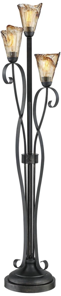 Lámpara de Pie Árbol Rústico Gardena 65 1/2" Alto Negra 3 Luces Salón Dormitorio Foto 2 de 4