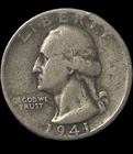 1941-S Washington Quarter 90% Silver US Coin VG San Francisco Mint