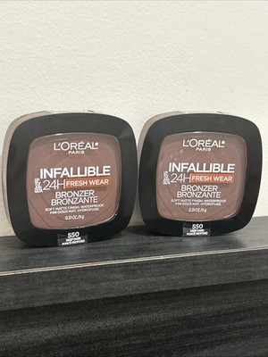L'Oréal Infallible 24H Fresh Wear Soft Matte Bronzer 550 Deep/Dark 2-Pack
