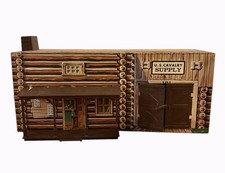 Marx Fort Apache Playset U.S. Cavalry Supply Tin Building With Porch 8631