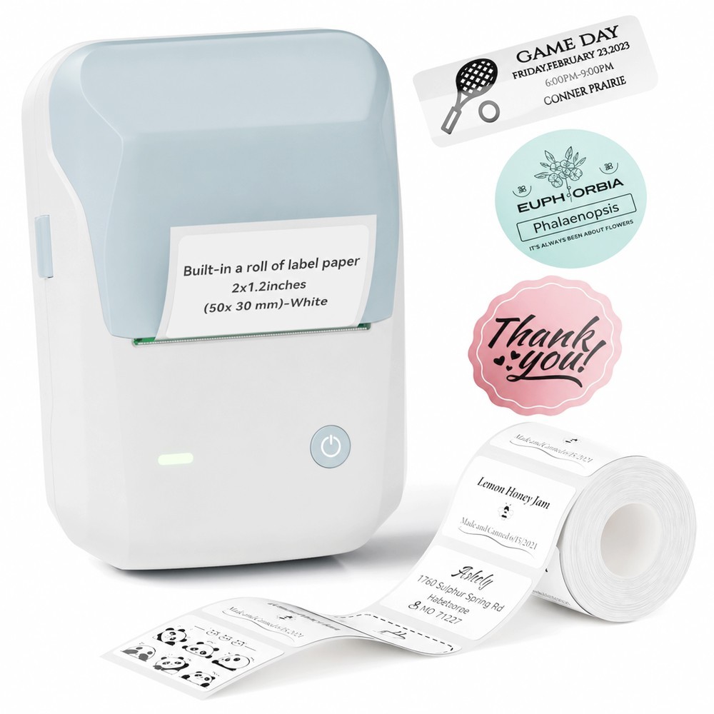 NIIMBOT B1 label machine with tape, 2-inch smart portable sticker printer