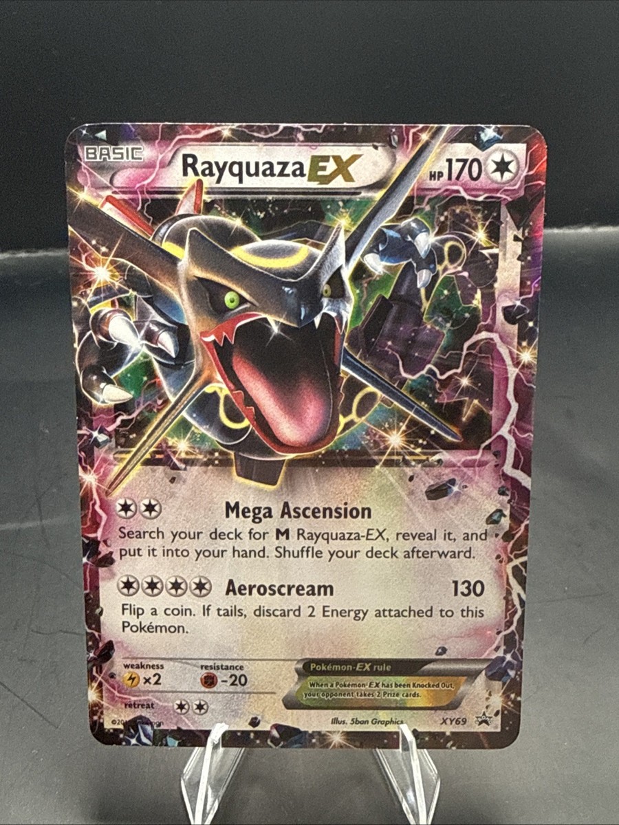 Pokmon TCG Rayquaza EX XY69 Black Star Promo Card Shiny Holo | eBay