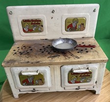1930s Little Orphan Annie 10" Stove Pressed Tin Vtg Dollhouse Toy MARX K43