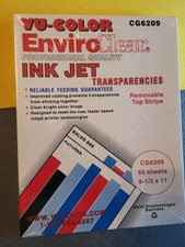 NEW Vu-Color EnviroClear CG6209 Color Laser Copier Transparencies 50 Sheets BN
