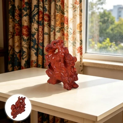 Holzschnitzerei-Schaf-Ornamente Feng Shui Chinesische Tierkreisstatue - Bild 1 von 4