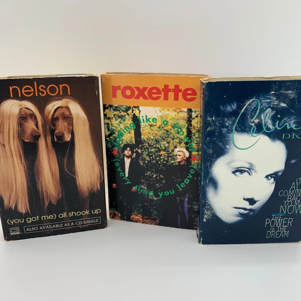 lot of cassette single tapes nelson / roxette / celine dion Foto 2 de 4