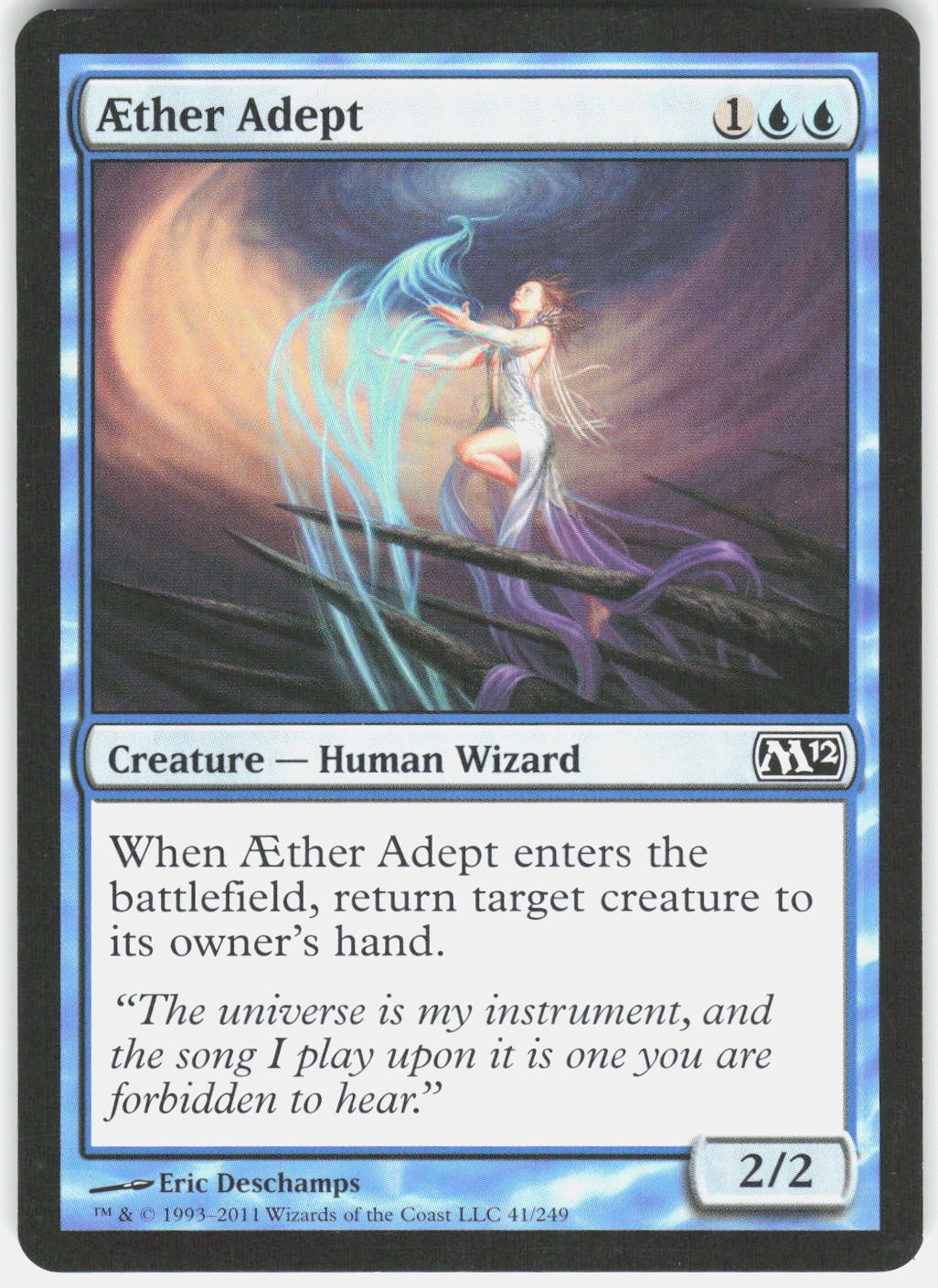 Aether Adept 41 Common Magic 2012 (M12) Magic: The Gathering Lightly Played
