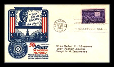 MOTION PICTURES 50TH ANNIV SMARTCRAFT THERMOGRAPHIC BOB HOPE CACHET FDC 1944