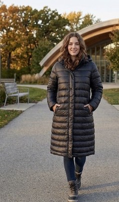 VOYAGE BY MARINA RINALDI BLACK GOOSE DOWN PARKA PUFFER W/ HOOD PLUS SIZE 22 NWT