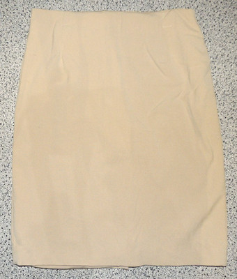 Damen Bleistiftrock Beige gefüttert Wolle Gr. 44 Piazza Sempione