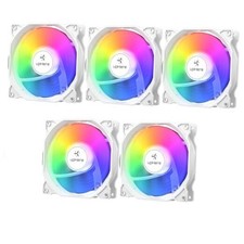 120mm RGB Case Fan,Quiet Edition High Airflow Adjustable Color C806-5 white