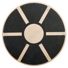 Non-Slip Wooden Wobble Balance Board Core Trainer 15.55-inch Diameter with 36...