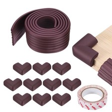 6.5 ft x 3.15 Inch Edge Corner Protector with 10 Corners, Brown
