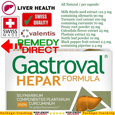 GASTROVAL HEPAR FORMULA Liver Protection, Regeneration & Maintance 30 Capsules