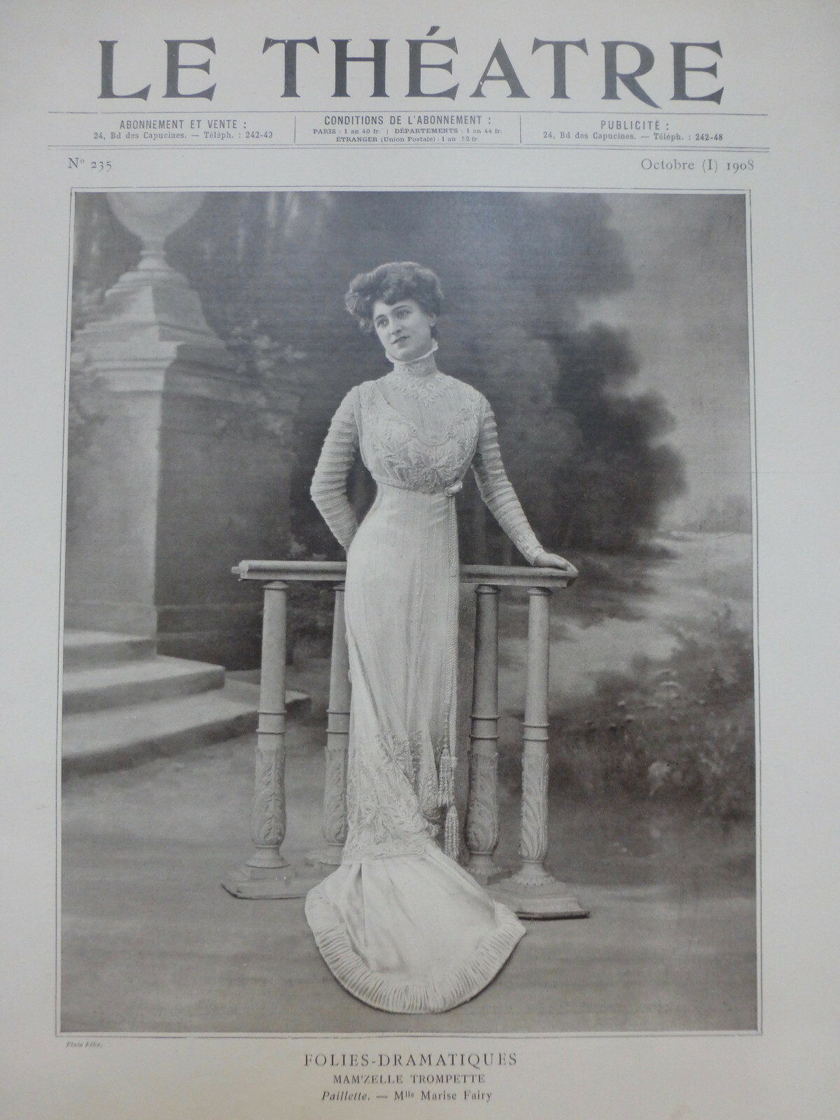 1908 Theatre Marise Fairy Mamzelle Trumpet Vargas Sylvie Kierschner  Sardanapal | eBay