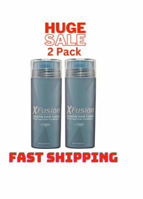 1/2 XFusion Keratin Hair Fiber Fiber 28g Black Dark/Med/Light Brown Fast Ship