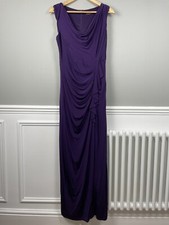 PHASE EIGHT Long Maxi Dress Purple Size UK 10 Sleeveless Evening Party Cocktail