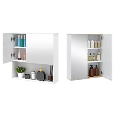 Spiegelschrank mit Doppeltür Badschrank Schminkschrank Hängeschrank Wandschrank