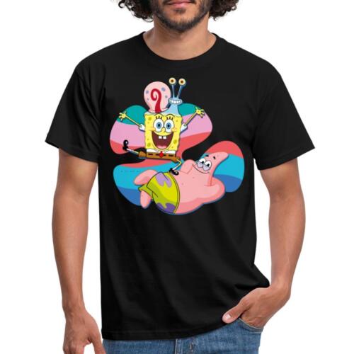 T-shirt męski SpongeBob Gąbka głowa Patrick Gary Die Ślimak - Zdjęcie 1 z 8