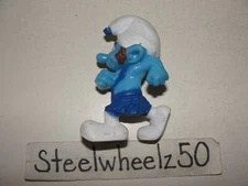 Smurfs Movie Gutsy The Smurf McDonalds Peyo PVC Figure 2011 Happy Meal Toy 3"